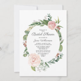 Rose und Brautparty des Blumenkranzes Einladung