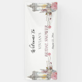 Rose und Brautparty Lantern Willkommen Banner (Vertikal)