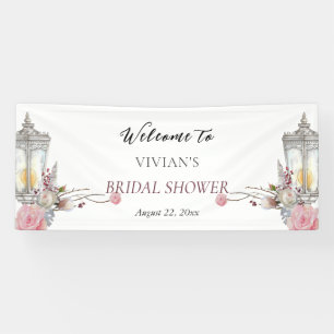 Rose und Brautparty Lantern Willkommen Banner