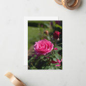Rose und Bud Mitteilungskarte (Vorderseite/Rückseite Beispiel)