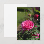 Rose und Bud Mitteilungskarte (Vorne/Hinten)