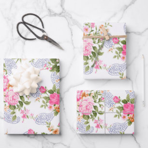 Rose und Buds Geschenkpapier Set