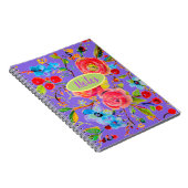 Rose und Cherry Blossom Lila Notizblock (Rechte Seite)