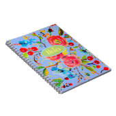 Rose und Cherry Blossom Periwinkle Notizblock (Rechte Seite)
