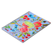 Rose und Cherry Blossom Periwinkle Notizblock (Linke Seite)