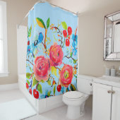 Rose und Cherry Sky Blue 2.0 Duschvorhang (Beispiel)