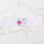 Rose und Confetti am Muttertag Wasserflaschenetikett (Einzelnes Label)