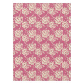 Rose- und Cremepicktoile - französisches Dekor Tischdecke (Vorderseite)