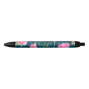 Rose und Dahlias Blue Pen Kugelschreiber