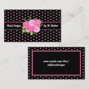 Rose und Dahlias Business Card Telefonnummerkarte