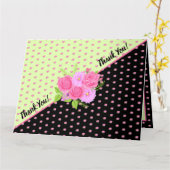 Rose und Dahlias Dankeschön Karte (Gelbe Blume)