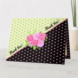 Rose und Dahlias Dankeschön Karte
