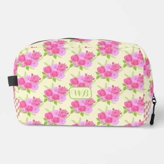 Rose und Dahlias Waschbeutel (Vorderseite)