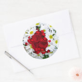 Rose und Daisy Wedding Umschlag Aufkleber Sticker (Umschlag)