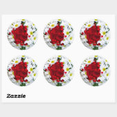 Rose und Daisy Wedding Umschlag Aufkleber Sticker (Blatt)