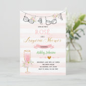 Rose und Dessous Party Einladung (Stehend Vorderseite)