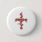 Rose und Efeu Button (Vorderseite)