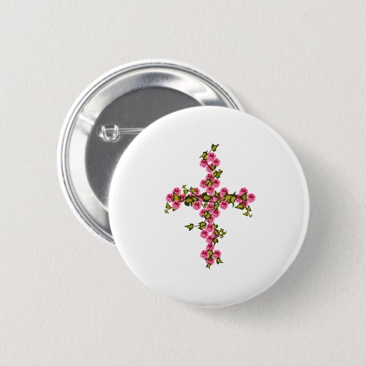 Rose und Efeu Button (Vorne & Hinten)