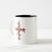 Rose und Efeu Zweifarbige Tasse (Vorderseite Links)