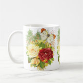 Rose und eine Schmetterlingskaffee-Tasse Kaffeetasse (Links)