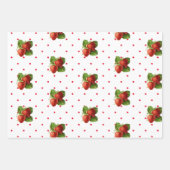 Rose und Erdbeeren Geschenkpapier Set (Vorderseite 3)