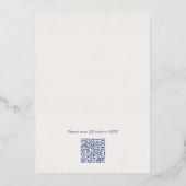 Rose und Eucalyptus QR-Code Einladung zur Hochzeit (Rückseite)