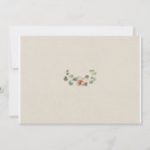 Rose und Eukalyptus Herz Rustikal Save the Date Einladung (Rückseite)