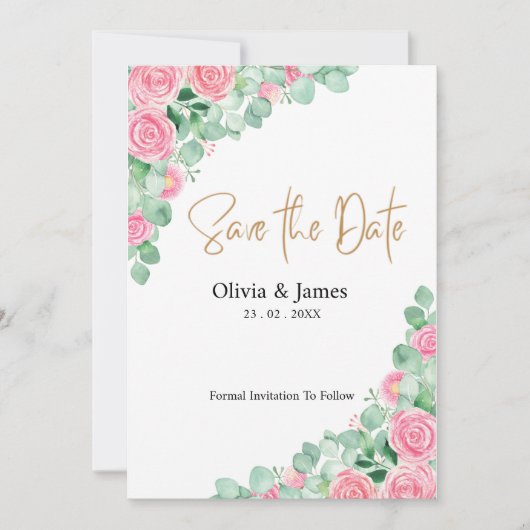 Rose und Eukalyptus Wedding (Vorderseite)