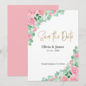 Rose und Eukalyptus Wedding (Vorne/Hinten)