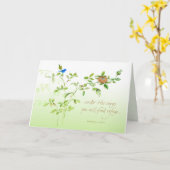 Rose und Flagge Karte (Gelbe Blume)