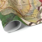 Rose und florale Ephemera Geschenkpapier (Rolleneckpunkt)