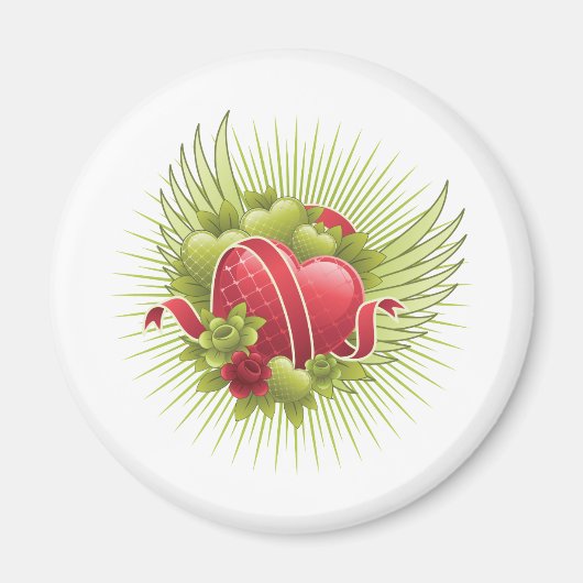 Rose und Flüge Magnet (Vorne)