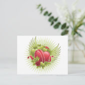Rose und Flüge Postkarte (Stehend Vorderseite)