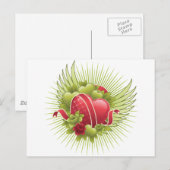 Rose und Flüge Postkarte (Vorne/Hinten)