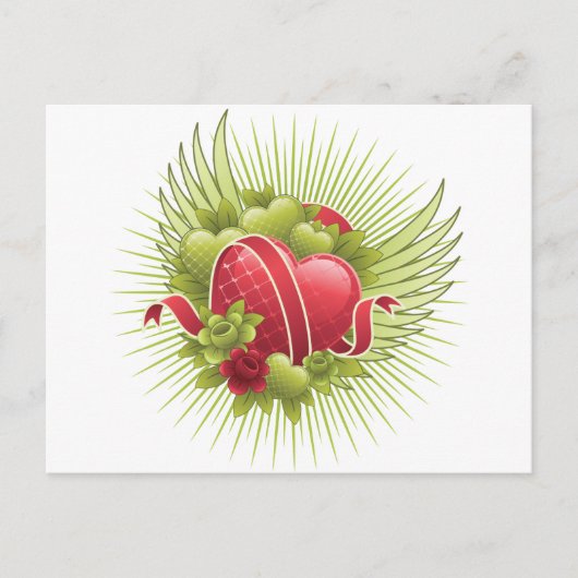 Rose und Flüge Postkarte (Vorderseite)