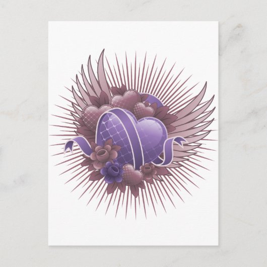 Rose und Flüge Postkarte (Vorderseite)