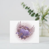 Rose und Flüge Postkarte (Stehend Vorderseite)