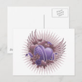 Rose und Flüge Postkarte (Vorne/Hinten)
