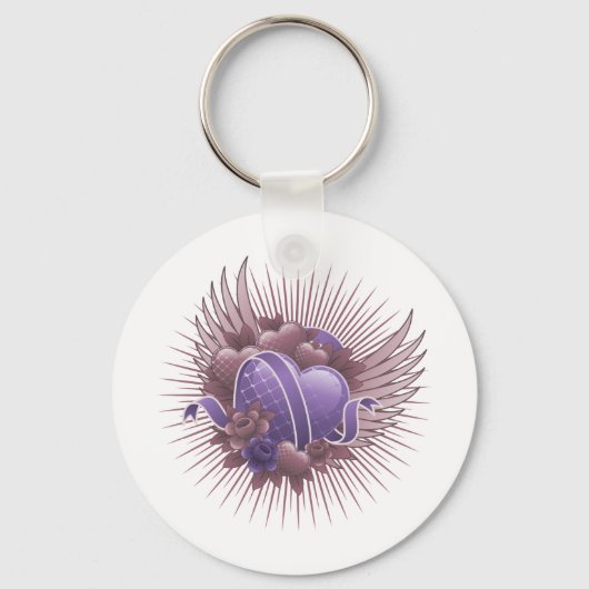 Rose und Flüge Schlüsselanhänger (Vorderseite)