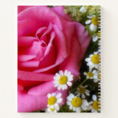 Rose und Foto der weißen Milchsorten Notizblock (Rückseite)