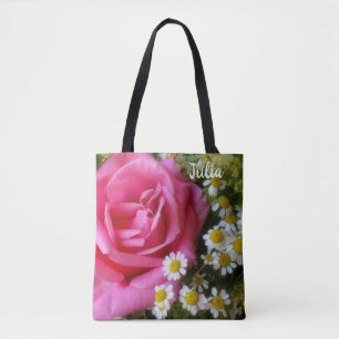 Rose und Foto der weißen Milchsorten Tasche
