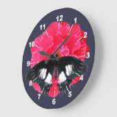 Rose und Frack Große Wanduhr (Winkel)