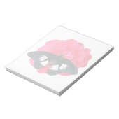 Rose und Frack Notizblock (Rotiert)