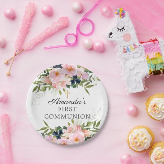 Rose- und Fußball-Kommune Pappteller (Party)