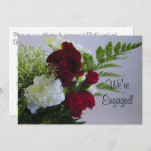 Rose und Gartennelke-Mitteilung Einladung (Vorne/Hinten)