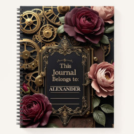 Rose und Geere aus Steampunkel Notizblock