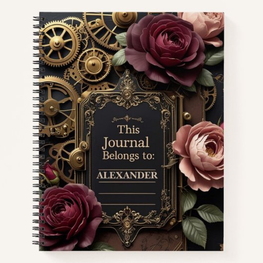 Rose und Geere aus Steampunkel Notizblock (Vorderseite)