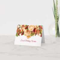 Rose und gemischte Berries Geburtstagskarte
