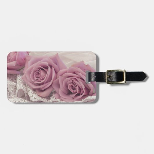 Rose und Gepäckträger Gepäckanhänger (Vorderseite horizontal)