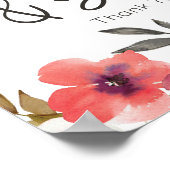 Rose und Geschenke für Rote Blüte Poster (Ecke)